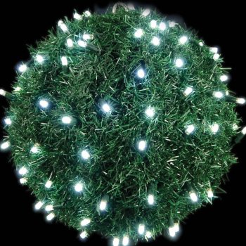 Led Φωτιζόμενη Χριστουγεννιάτικη 3D Μπάλα Με Pvc Γιρλάντα Και Rubber Led Ip44 ,45cm