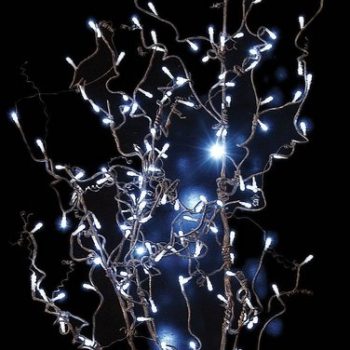 Φωτιζόμενο Κλαδί Led, Με Λευκό ( Του Πάγου) Φωτισμό Και Μετασχηματιστή 24V, 140cm