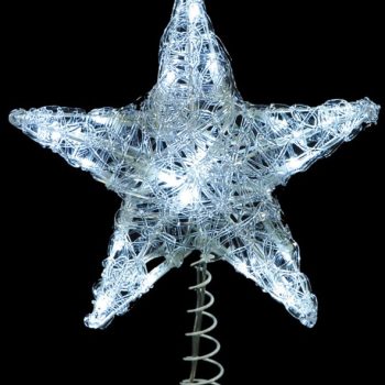 20Led Φωτιζόμενη Κορυφή Δέντρου Με Λευκό Φωτισμό,25cm