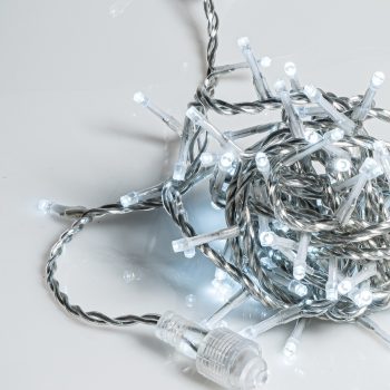 100Led Επεκτεινόμενα Λαμπάκια Για Εσωτερική Χρήση Με Διάφανο Καλώδιο/Λευκό Λαμπάκι (5cm Απόσταση) 5 Μέτρα (Kelvin: 6.000 - 10.000)