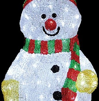 200Led 3D Φωτιζόμενος Ακρυλικός Χιονάνθρωπος Με Μετασχηματιστή Ip44,60(Η)cm