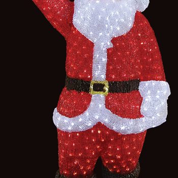 700Led 3D Φωτιζόμενος Ακρυλικός Άγιος Βασίλης Με Μετασχηματιστή Ip44 120(Η)cm