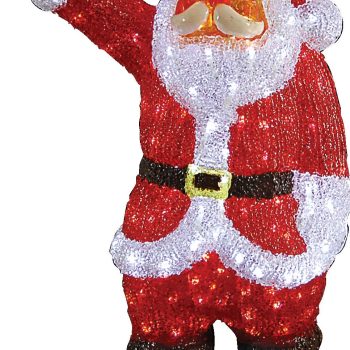 450Led 3D Φωτιζόμενος Ακρυλικός Άγιος Βασίλης Με Μετασχηματιστή IP44 90(Η)cm