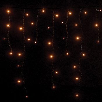 100Led Σταθερή Ασύμμετρη Κουρτίνα Για Εσωτερική Χρήση Με Επέκταση 200 x 70(h)cm,Πράσινο Καλώδιο/Θερμό Λαμπάκι (Kelvin: 2.500 - 3.000)