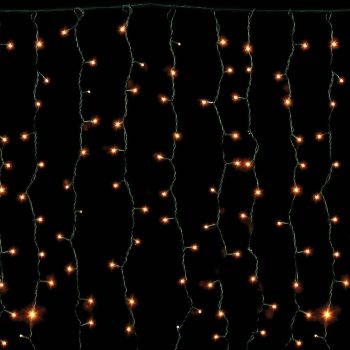 360L GS Συμμετρική Κουρτίνα Με Επέκταση,Πράσινο Καλώδιο/Θερμό Λαμπάκι 200 x 180(h)cm