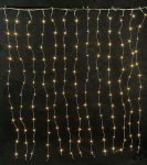 180Led Copper Σταθερή Κουρτίνα Με Ασημί Καλώδιο Και Θερμό Φωτισμό Με Μετασχηματιστή ip44 ,250 x 120(H) cm , (Klevin: 2.500 - 3.000)