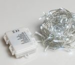 100Led Λαμπάκια Μπαταρίας Με Πρόγραμμα Και Χρονοδιακόπτη Διάφανο Καλώδιο / Λευκό Λαμπάκι , (7,5cm Απόσταση) 7,5 Μέτρα (Kelvin: 6.000 - 10.000)