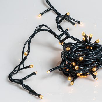 100Led Λαμπάκια Με 8 Προγράμματα Για Εσωτερική Χρήση ,Πράσινο Καλώδιο/Θερμό (Warm) Λαμπάκι , 5 Μέτρα (Kelvin: 2.100 - 2.300)