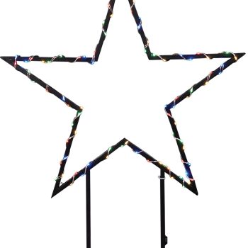 Μεταλλικό Φωτιζόμενο Αστέρι Με 100Led Φωτάκια Copper Πολύχρωμου Φωτισμού 8 Προγράμματα Με usb 47 x 61cm