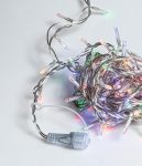 50Led Επεκτεινόμενα Λαμπάκια Για Εσωτερική Χρήση Με Διάφανο Καλώδιο/Πολύχρωμο Λαμπάκι (5cm Απόσταση) 2,5 Μέτρα