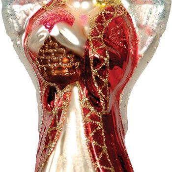 Γυάλινο Κρεμαστό Χριστουγεννιάτικο Στολίδι 13cm