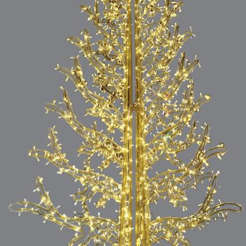 Led Flash Χριστουγεννιάτικο Δέντρο Με Θερμό Φωτισμό Με 1368Led Ip44, 200 x 400(h)cm