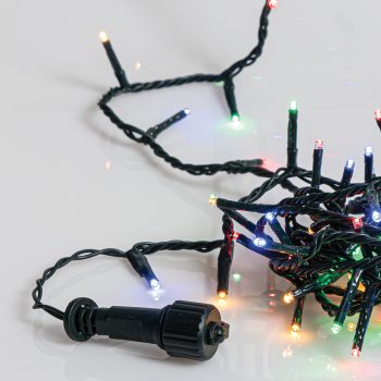 300Led Λαμπάκια Με Επέκταση Και Μετασχηματιστή Ip44 ,Πράσινο Καλώδιο/Πολύχρωμο Λαμπάκι ,15 Μέτρα (5cm Απόσταση)