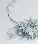 100Led Φωτάκια Με Επέκταση Και Μετασχηματιστή ,Διάφανο Καλώδιο/Λευκό Λαμπάκι , (3cm Απόσταση) 3 Μέτρα , (Kelvin 6.000 - 10.000)