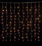 650 Led Σταθερή Συμμετρική Κουρτίνα Με Μετασχηματιστή Ιp44 Και Επέκταση 300 x 300(h)cm,Με Διάφανο Καλώδιο/Θερμό Λαμπάκι (Kelvin: 2.500 - 3.000)