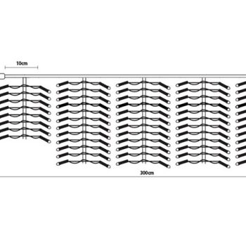 900Led Κουρτίνα Φοίνικας Επεκτεινόμενη Σταθερή Με Διάφανο Καλώδιο/Cluster Θερμό Λαμπάκι Και Μετασχηματιστή ip44 ,300 x 100cm (Kelvin: 2.500 - 3.000)