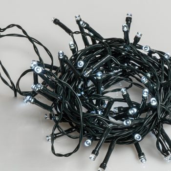 100Led Φωτάκια Με Ηλιακό Πάνελ , 8 Προγράμματα Και Μετασχηματιστή , Πράσινο Καλώδιο/Λευκό Λαμπάκι 10 Μέτρα (Kelvin: 6.000 - 10.000)