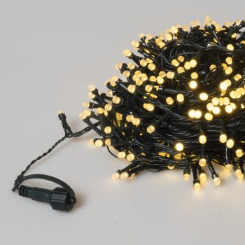 500Led Λαμπάκια Με Πρόγραμμα,Επέκταση Και Μετασχηματιστή Ip44 ,Πράσινο Καλώδιο/Θερμό Λαμπάκι (5cm Απόσταση ) 25 Μέτρα