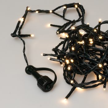 100Led Φωτάκια Με Επέκταση Και Μετασχηματιστή ,Πράσινο Καλώδιο/Θερμό Λαμπάκι , (5cm Απόσταση) 5 Μέτρα (Kelvin 2.500 - 3.000)