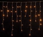 144Led Ασύμμετρη Κουρτίνα Με Ηλιακό Πάνελ 8 Προγράμματα Και Μετασχηματιστή ip44 300 x 75(h)cm,Διάφανο Καλώδιο/Θερμό Λαμπάκι (Kelvin: 2.500 - 3.000)