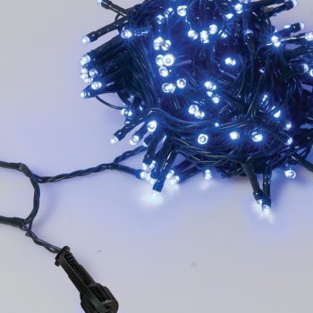 100Led Λαμπάκια Με Πρόγραμμα,Επέκταση Και Μετασχηματιστή Ip44 ,Πράσινο Καλώδιο/Μπλέ Λαμπάκι 5 Μέτρα (5cm Απόσταση)