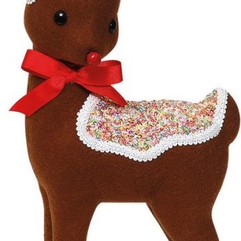 Επιδαπέδιο Ζαχαρωτό Διακοσμητικό Ελάφι 22 x 10 x 35(h)cm