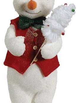 Επιδαπέδιος Διακοσμητικός Χιονάνθρωπος 18 x 21 x 59(h)cm