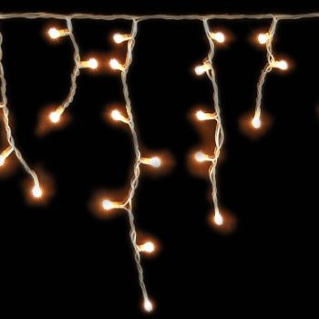 400 x 70cm, Gs Ασύμετρη Κουρτίνα Με Επέκταση, Διάφανο Καλώδιο - Θερμό Λαμπάκι