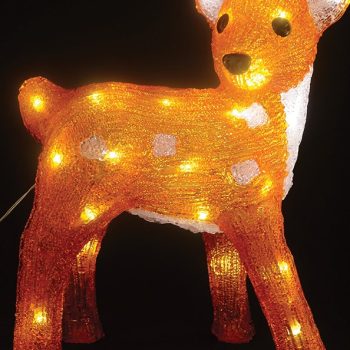 40Led 3D Φωτιζόμενο Ακρυλικό Ελάφι Με Μετασχηματιστή Ip44 ,40(Η)cm