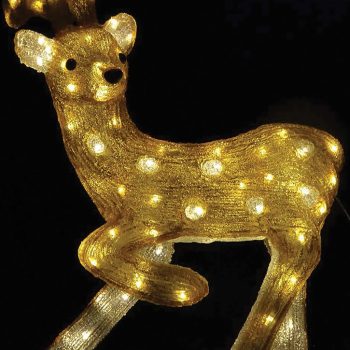 100Led 3D Φωτιζόμενο Ακρυλικό Ελάφι Με Μετασχηματιστή Ip44 ,55(Η)cm