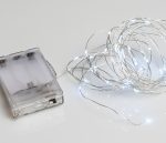 100Led Λαμπάκια Copper Μπαταρίας Με Ασημί Καλώδιο Και Θερμό Φωτισμό (10cm Απόσταση) 10 Μέτρα (Kelvin: 6.000 - 10.000)