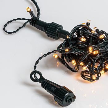 400Led Λαμπάκια Με Επέκταση Και Μετασχηματιστή ip44,Πράσινο Καλώδιο/Θερμό(Amber) Λαμπάκι ,(9cm Απόσταση) 39 Μέτρα (Kelvin: 2.100 - 2.300)