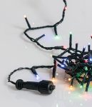 100Led Λαμπάκια Με Επέκταση Και Μετασχηματιστή Ip44 ,Πράσινο Καλώδιο/Πολύχρωμο Λαμπάκι ,5 Μέτρα (5cm Απόσταση)