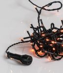 200Led Λαμπάκια Με Επέκταση Και Μετασχηματιστή Ip44 ,Πράσινο Καλώδιο/Πορτοκαλί Λαμπάκι , (5cm Απόσταση) 10 Μέτρα