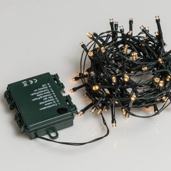 200Led Λαμπάκια Μπαταρίας Με Πρόγραμμα Και Χρονοδιακόπτη Πράσινο Καλώδιο / Θερμό Λαμπάκι , (7,5 cm Απόσταση) 15 Μέτρα (Kelvin: 2.500 - 3.000)