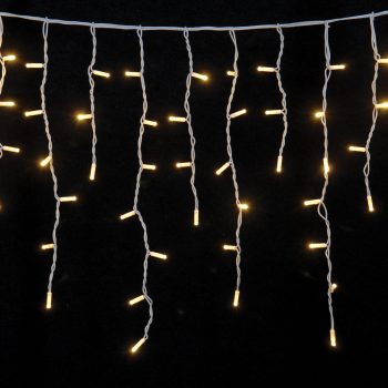 300Led Σταθερή Ασύμμετρη Κουρτίνα Rubber Με Επέκταση Ip65 Και Μπρίζα Σούκο 600 x 70(h)cm,Λευκό Καλώδιο/ Θερμό Λαμπάκι (Kelvin: 2.500 - 3.000)