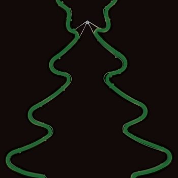 40Led Σταθερό Φωτιζόμενο Δέντρο Με Φωτοσωλήνα Πράσινο Φωτισμό 24 x 46(h)cm ,Ip44