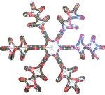 Σταθερή Χιονονιφάδα Με 120Led Πολύχρωμο Φωτισμό,63cm,Ip44