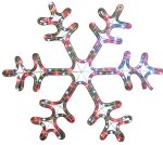 Σταθερή Χιονονιφάδα Με 60Led Πολύχρωμο Φωτισμό,40cm,Ip44