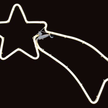 80Led Σταθερός Φωτιζόμενος κομήτης Με Φωτοσωλήνα Θερμό Φωτισμό 130 x 55cm ,Ip44