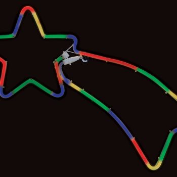 40Led Σταθερός Φωτιζόμενος κομήτης Με Φωτοσωλήνα Πολύχρωμο Φωτισμό 69 x 29cm ,Ip44