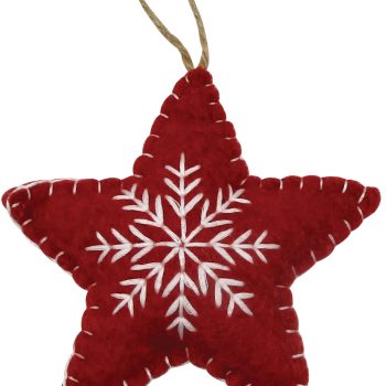 Πάνινο Κρεμαστό Χριστουγεννιάτικο Στολίδι 12 x 12(h)cm