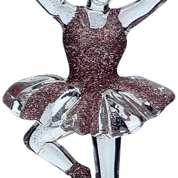 Ακρυλικό Κρεμαστό Χριστουγεννιάτικο Στολίδι Μπαλαρίνα 5 x 13(h)cm,2 Σχέδια