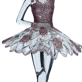 Ακρυλικό Κρεμαστό Χριστουγεννιάτικο Στολίδι Μπαλαρίνα 8 x 18(h)cm ,2 Σχέδια