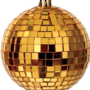 Χρυσή Πλαστική Χριστουγεννιάτικη Μπάλα Disco 8cm