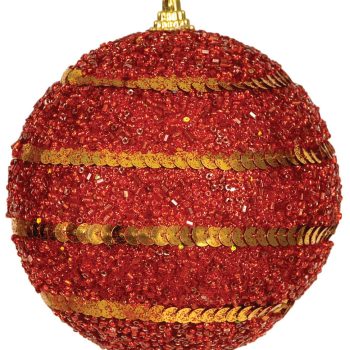 Πλαστική Χριστουγεννιάτικη Μπάλα 10cm,Σέτ/4