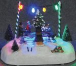 Χριστουγεννιάτικο Διακοσμητικό Όπτικαλ Χωριό Μουσικής Και Κίνησης Μπαταρίας ,20 x 12 x 15(Η)cm