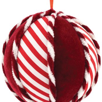 Κόκκινη Πάνινη Χριστουγεννιάτικη Μπάλα 8cm