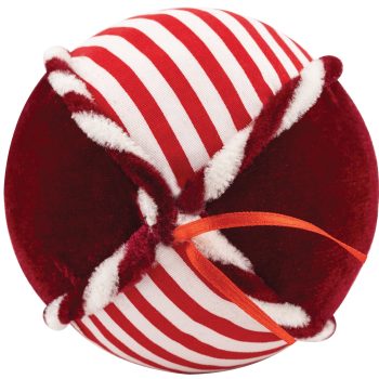 Κόκκινη Πάνινη Χριστουγεννιάτικη Μπάλα 10cm