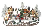 Χριστουγεννιάτικο Διακοσμητικό Όπτικαλ Χωριό Μουσικής Και Κίνησης 4,5V ,49 x 37 x 26(Η)cm